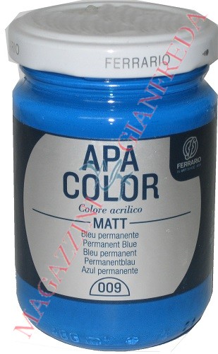 VASO VETRO ACRILICO APA COLOR 150 ml BLUE PERMANENTE